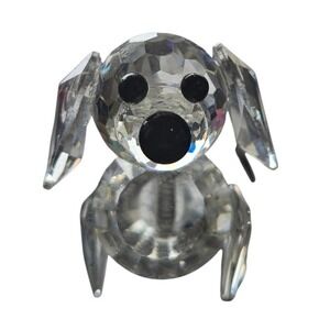 Swarovski Crystal Dachshund Dog Figurine Faceted Wiener Puppy Austria 80s 90s